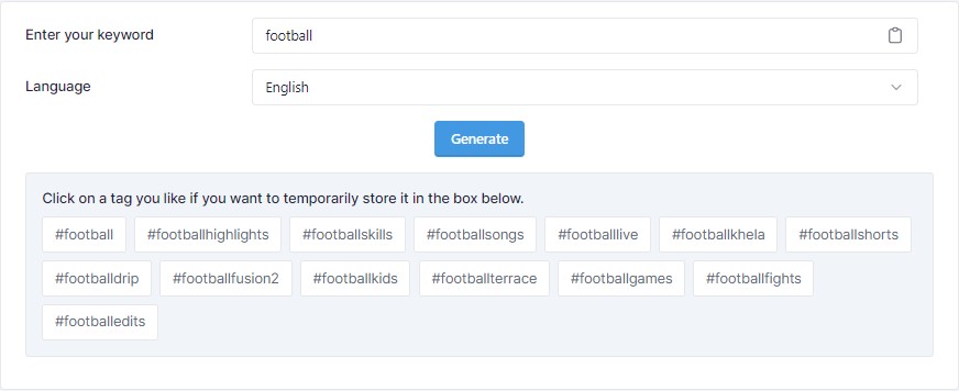 YouTube Hashtag Generator